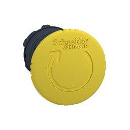 ZB5AS55 – Mushroom push button head 40mm, Harmony XB5, plastic, yellow, 22mm, latching turn realease