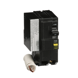 QO225GFI1200 – Mini circuit breaker, QO, 25A, 2 pole, 120/240VAC, 10kA, plug in, 6mA grd fault A, pigtail, aux switch 1A
