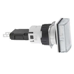 XB6DV1BB – Complete pilot light, Harmony XB6, rectangular white, plastic, 16mm, integral LED, 12…24V