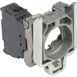 ZB4BZ1026P – 22mm push button, Harmony ZB4, metal base, contact block with collar, 1NC, spring clamp terminals