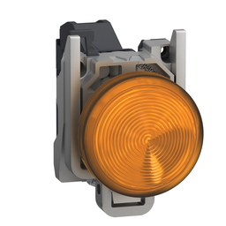 XB4BVBM5GEX – Complete pilot light, Harmony XB4 – ATEX D, orange, integral LED, 24…254V