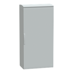 NSYPLAT1574G – Floor standing polyester enclosure, Thalassa PLA, plain door, ventilated canopy, 1500x750x420mm, IP44, IK10