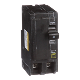 QO240VH – Mini circuit breaker, QO, 40A, 2 pole, 120/240VAC, 22kA, plug in