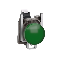 XB4BVG35 – Pilot light, Harmony XB4, protected LED light, green, 22mm, with plain lens, universal LED, 110…120V