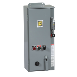 8538SCASP4 – NEMA combination starter, Type S, 30A fusible disconnect, Size 1, 27A, Motor Logic SSOLR, 120VAC coil, NEMA 3R/12