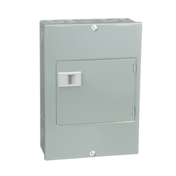 QO612L100DS – Load center, QO, 1 phase, 6 spaces, 12 circuits, 100A fixed main lugs, NEMA1, door surface cover