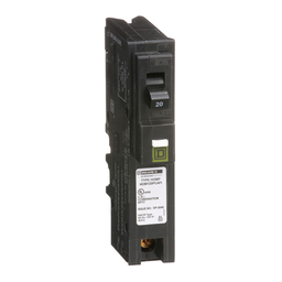HOM120PCAFI – Mini circuit breaker, Homeline, 20A, 1 pole, 120VAC, 10kA AIR, combo arc fault, plug on neutral, plug in, UL