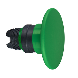 ZB5AR3 – Head for non illuminated push button, Harmony XB5, green mushroom 60mm, 22mm, spring return, unmarked