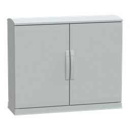 NSYPLAZT7103G – Floor standing polyester enclosure, Thalassa PLA, open bottom, ventilated canopy, 750x1000x320mm, IP44, IK10