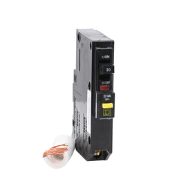 QO130VHGFI – Mini circuit breaker, QO, 30A, 1 pole, 120VAC, 22kA, plug in, 6mA grd fault A, pigtail
