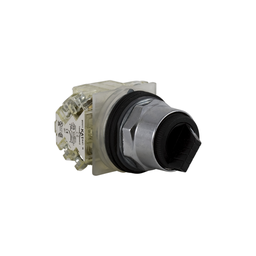 9001KS11BH2 – Selector switch, Harmony 9001K, metal, standard handle, black, 30mm, 2 positions, stay put, 2 CO