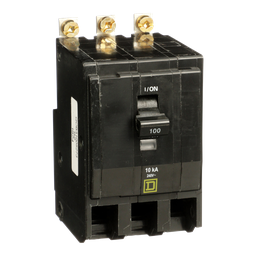 QOB31005273 – Mini circuit breaker, QO, 100A, 3 pole, 120/240VAC, 10kA, bolt on, ring