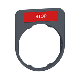 ZBYF2304C0 – legend holder with stop marking for flush color plated grey