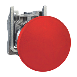XB4BC42 – Push button, Harmony XB4, red, metal, 22mm, spring return, 1NC, unmarked