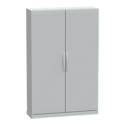 NSYPLAZ15103G – Floor standing polyester enclosure, Thalassa PLA, plain door, open bottom, 1500x1000x320mm, IP54, IK10