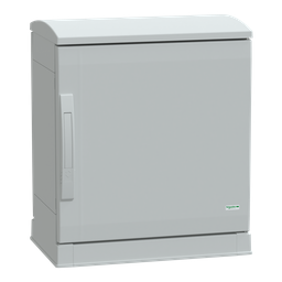 NSYPLAZT553G – Floor standing polyester enclosure, Thalassa PLA, open bottom, ventilated canopy, 500x500x320mm, IP44, IK10