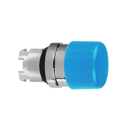 ZB4BC64 – Head for non illuminated push button, Harmony XB4, blue mushroom 30mm, 22mm, spring return, unmarked