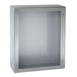NSYS3X5420T – Wall mounted enclosure, Spacial S3X, stainless steel 304L, glazed door, 500x400x200mm, IP66