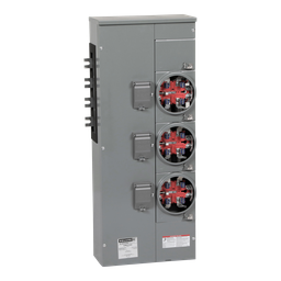 EZMH313225 – Branch unit, EZ Meter-Pak, 225A, 3 x 5 jaw sockets, 208Y/120VAC, horn bypass, ringless, 800A Al busbar