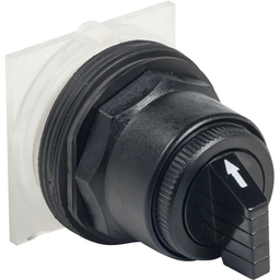 9001SKS63B – Selector switch head, Harmony 9001SK, plastic, standard handle, black, 30mm, 3 positions, spring return left to center