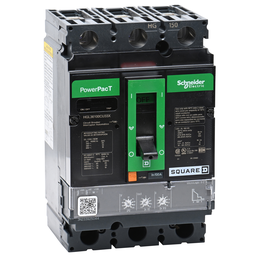 HGL36100CU33X – Circuit breaker, PowerPacT H, 100A, 3 pole, 600VAC, 18kA, lugs, Micrologic 3.2S, 100%