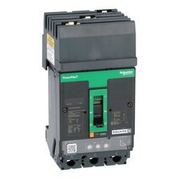 HJA36100U33X – Circuit breaker, PowerPacT H, 100A, 3 pole, 600VAC, 25kA, I-Line, Micrologic 3.2S, 80%, ABC