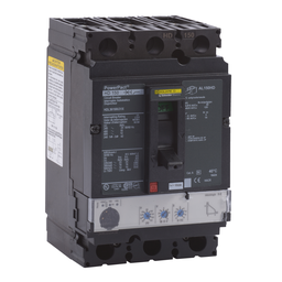 HDL36150CU31X – Circuit breaker, PowerPacT H, 150A, 3 pole, 600VAC, 14kA, lugs, Micrologic 3.2, 100%