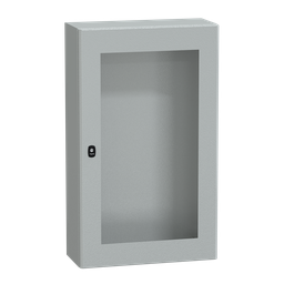NSYS3D10625T – Wall mounted steel enclosure, PanelSeT S3D, transparent door, without mounting plate, 1000x600x250mm, IP66, IK08