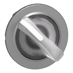 ZB4FK1213 – Head for illuminated selector switch, Harmony XB4, metal, white handle, 30mm, universal LED, 2 positions, stay put