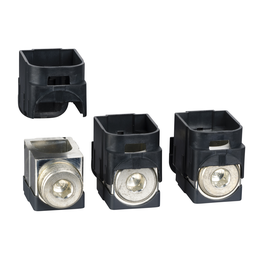 LV429259 – Aluminium bare cable connectors, ComPacT NSX, for 1 cable 120mm² to 185mm², 250A, set of 3 parts