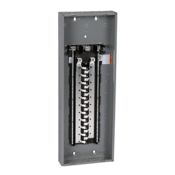HOM4284L225PGC – Load center, Homeline, 1 phase, 42 spaces, 84 circuits, 225A convertible main lugs, PoN, NEMA1, gnd bar, combo cover