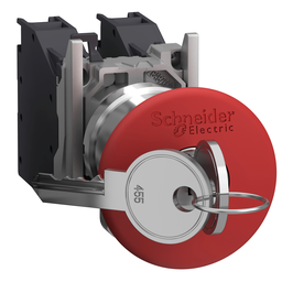 XB4BS9445GEX – Complete emergency stop push button, Harmony XB4, Explosive atmosphere, 455 key RELEASE