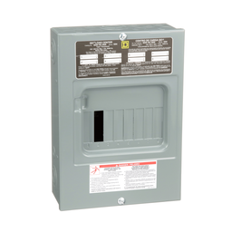 QO816L100SCP – Load center, QO, 1 phase, 8 spaces, 16 circuits, 100A fixed main lugs, NEMA1, surface cover, consumer pack