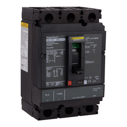 HGL36070T – Circuit breaker, PowerPacT H, 70A, 3 pole, 600VAC, 18kA, lugs, thermal magnetic, 80%, interchangeable trip unit