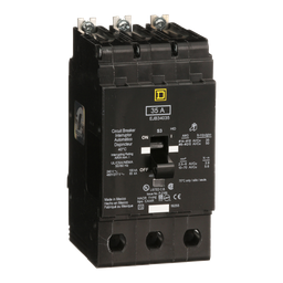 EJB34035 – Mini circuit breaker, E-Frame, 35A, 3 pole, 480Y/277VAC, 100kA max, bolt on