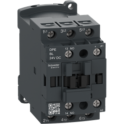 DPE09BL – IEC contactor,Easy TeSys DPE,nonreversing,9A,3P,3HP at 480V AC,24V DC coil