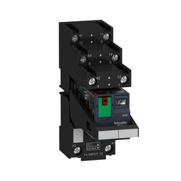 RXM2AB2B7PVS – miniature, Harmony Electromechanical Relays, 12A, 2CO, with LED, with lockable test button, separate terminals socket, 24V AC