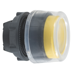 ZB5AP5 – Head for non illuminated push button, Harmony XB5, plastic, projecting, yellow, 22mm, spring return, booted, unmarked