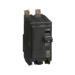 QOB235 – Mini circuit breaker, QO, 35A, 2 pole, 120/240VAC, 10kA, bolt on