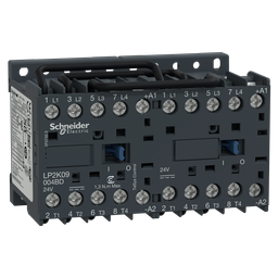 LP2K09004BD – Changeover contactor, TeSys K, 4P, AC-1, lt or eq to 440V 10A, 24VDC coil