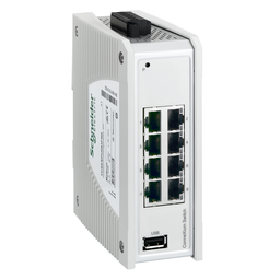 TCSESPU083FN0 – network switch, Modicon Networking, premium unmanaged, 8 ports for copper
