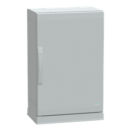 NSYPLAZ753G – Floor standing polyester enclosure, Thalassa PLA, plain door, open bottom, 750x500x320mm, IP54, IK10
