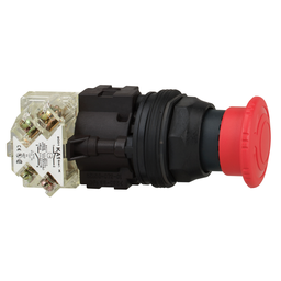 9001SKR16H13 – Emergency stop push button, Harmony 9001SK, plastic, mushroom 40mm, red, 30mm, 2 positions, turn to release, 1 C/O