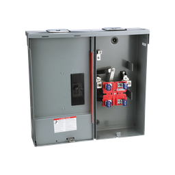 CQRA200 – Meter mains, QO, CSED, ringed socket, 200A, surface mount, no bypass, main breaker installed