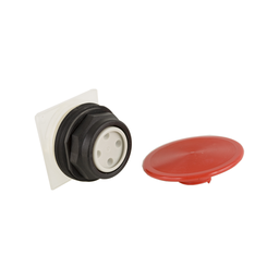 9001SKR5R – Push-button head, Harmony 9001SK, plastic, snap-in plastic mushroom 57mm, red, 30mm, spring return