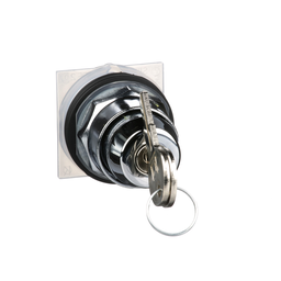 9001KS53K5 – 30mm Push Button, Type K, keyed selector switch, 3 position, C cam, spring return both sides to center