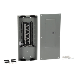 HOM3060L125PQGC – Load center, Homeline, 1 phase, 30 spaces, 60 circuits, 125A convertible main lugs, PoN, NEMA1, Qwik-grip, gnd bar