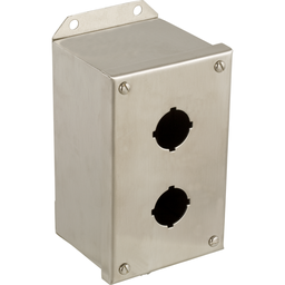 9001KYSS2 – Empty enclosure control station, Harmony 9001K, Harmony 9001SK, stainless steel, 2 cut outs, 30mm