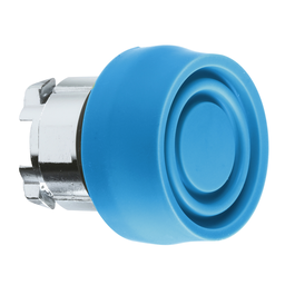 ZB4BP6S – Head for non illuminated push button, Harmony XB4, blue flush pushbutton Ø22 mm spring return unmarked