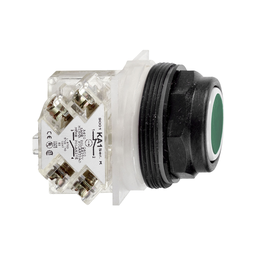 9001SKR1GH5 – Push button, Harmony 9001SK, plastic, flush, green, 30mm, spring return, 1NO